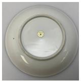 Vintage Japanese Takahashi Porcelain Cobalt Blue Floral Elegant Trinket Dish 7 3/8" With Foil Label