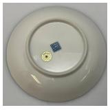 Vintage Japanese Takahashi Porcelain Cobalt Blue/White Floral Bowl 6.25" With Foil Label