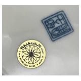 Vintage Japanese Takahashi Porcelain Cobalt Blue/White Floral Bowl 6.25" With Foil Label