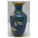 Vintage Chinese Enamel Coisonne Vase 8.125"