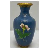 Vintage Chinese Enamel Coisonne Vase 8.125"
