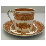 Misc. Vintage Oriental Collectibles Including Cup And Saucer In Protective Acrylic Case