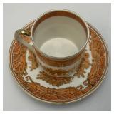 Misc. Vintage Oriental Collectibles Including Cup And Saucer In Protective Acrylic Case