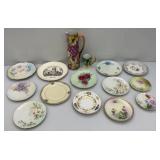 Large Group Of Hand Painted Porcelain Plates, Pitcher And More
