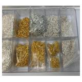 Group Of Vintage Misc. Wooden Boxes, Jewelry Making Chains And More