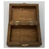 Group Of Vintage Misc. Wooden Boxes, Jewelry Making Chains And More