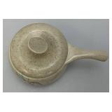 Vintage RED WING Pottery Bob White Collection Small Sauce Dish With Lid 7" x 3 1/2" x 4 1/2"