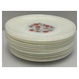 Vintage FIRE-KING Fleurette Dinnerware Milkglass