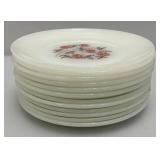 Vintage FIRE-KING Fleurette Dinnerware Milkglass