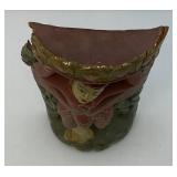 Antique Carved Wood Buddha Half Round Sculpture 12" x 6" Very Nice