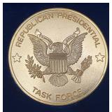 Ronald Reagan Presidential Medal Of Merit  2" Republican Presidential Task Force In Original Velvet Case
