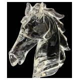 Vilca Italy Signed Glass Horse Bust Sculpture