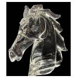Vilca Italy Signed Glass Horse Bust Sculpture