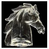 Vilca Italy Signed Glass Horse Bust Sculpture