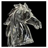 Vilca Italy Signed Glass Horse Bust Sculpture