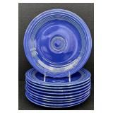 Vintage Fiesta Ware Cobalt Blue Dinnerware Set with Casserole, Plates, Bowls, Cups and Shakers