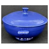Vintage Fiesta Ware Cobalt Blue Dinnerware Set with Casserole, Plates, Bowls, Cups and Shakers