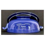 Vintage Fiesta Ware Cobalt Blue Dinnerware Set with Casserole, Plates, Bowls, Cups and Shakers