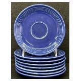 Vintage Fiesta Ware Cobalt Blue Dinnerware Set with Casserole, Plates, Bowls, Cups and Shakers