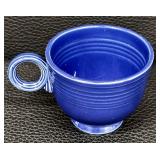Vintage Fiesta Ware Cobalt Blue Dinnerware Set with Casserole, Plates, Bowls, Cups and Shakers