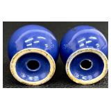 Vintage Fiesta Ware Cobalt Blue Dinnerware Set with Casserole, Plates, Bowls, Cups and Shakers