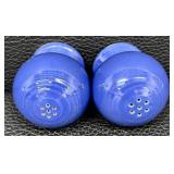 Vintage Fiesta Ware Cobalt Blue Dinnerware Set with Casserole, Plates, Bowls, Cups and Shakers