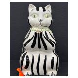 Vintage Vanderbilt by Taste Setter Sigma Cat Cookie Jar, 10 Inch Ceramic Black and White