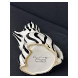 Vintage Vanderbilt by Taste Setter Sigma Cat Cookie Jar, 10 Inch Ceramic Black and White