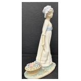Vintage Llardo Wild Flowers Girl Porcelain Figurine / Lladro Figurine Model 5030