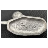 Hudson Pewter Walli Ortman Tennis and Vintage Walli Ortan Skateboarder Figurines Set