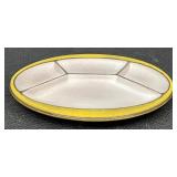 Pair of Buckeburg Germany Mid-Century Stoneware Fondue Plates, 9 Inch