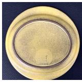 Pair of Buckeburg Germany Mid-Century Stoneware Fondue Plates, 9 Inch