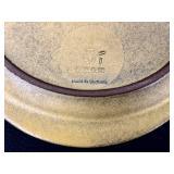 Pair of Buckeburg Germany Mid-Century Stoneware Fondue Plates, 9 Inch