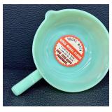 Set of 3 Vintage Fire-King Jadeite Skillet Batter Bowls by Anchor Hocking