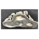 Vintage Walli Ortman Pewter Sand Castle Boy and Girl Playing in the Sand