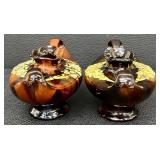 Pair of Vintage Peters and Reed Aladdin Style Pottery Vases, No. 332
