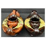 Pair of Vintage Peters and Reed Aladdin Style Pottery Vases, No. 332