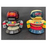Pair of 2 Micro Chip Robot Retro Toys