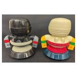 Pair of 2 Micro Chip Robot Retro Toys