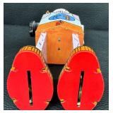 KO Fighter Bot 12-Inch Tin Wind-Up Robot with Box - Missing Key