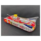 Vintage 13" ASTRONEF Electrique Electronic Battery Operated Tin Space Ship Toy