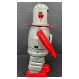 Astro-Scout Wind-Up Tin Robot Toy with Key and Box