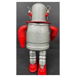 Astro-Scout Wind-Up Tin Robot Toy with Key and Box