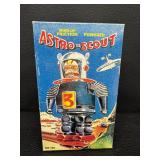 Astro-Scout Wind-Up Tin Robot Toy with Key and Box