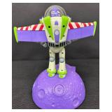Buzz Lightyear 11-Inch Figure on Coin Bank Moon Base by Thinkway Toys