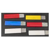 Six Vintage Advertising Box Cutters