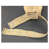 Vintage U.S. Vintage Military Canteen with Canvas Cover & Belt - 6x8 in