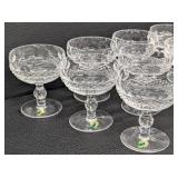 Set of Nine Waterford Colleen Crystal Champagne Glasses