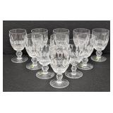 Set of 11 Waterford Colleen Claret Glasses