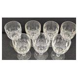 Set of 7 Waterford Colleen Crystal Goblets